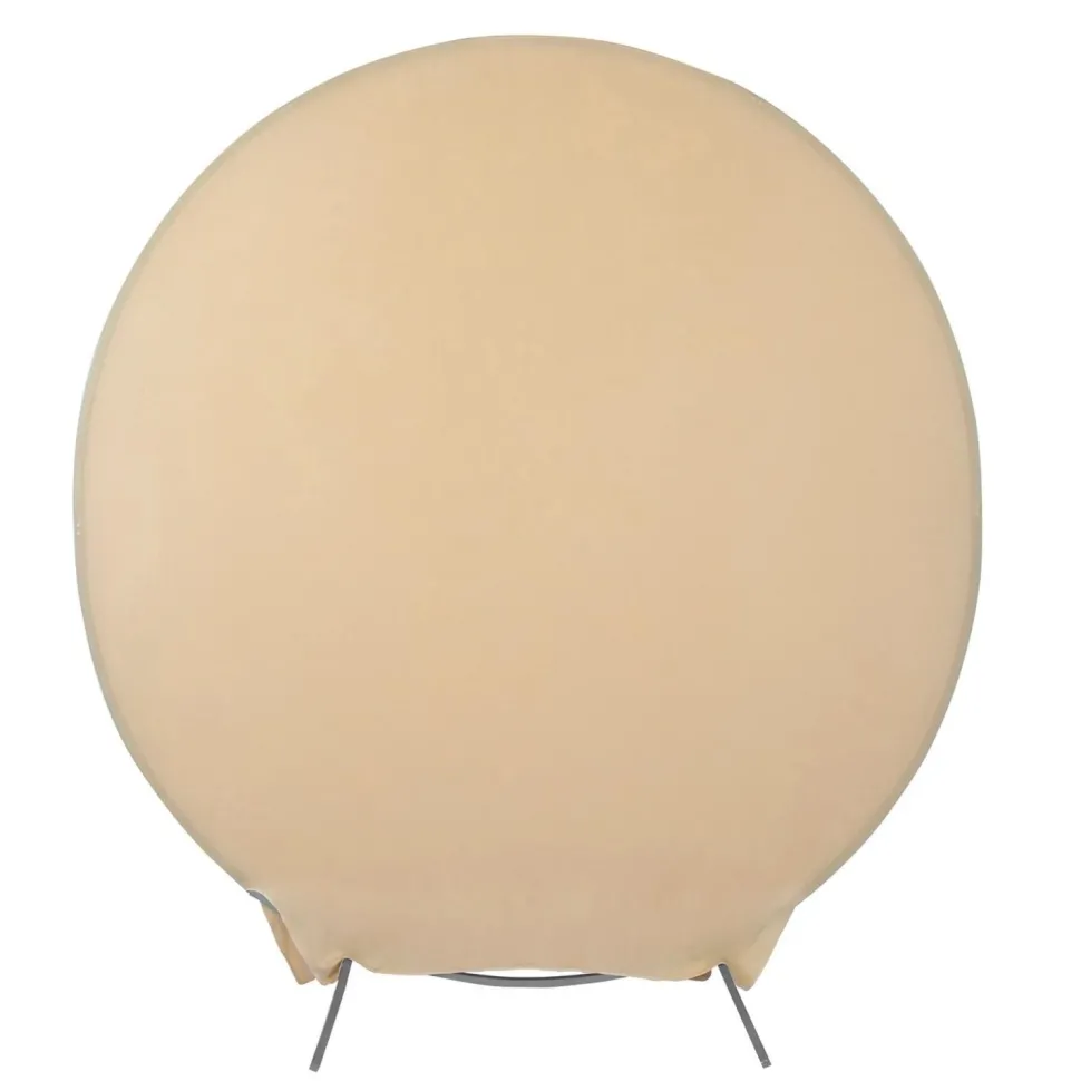 Spandex Arch Cover for Round 7.5 ft Wedding Arch Stand - Champagne