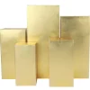 Spandex Covers for Square Metal Pillar Pedestal Stands 5 pcs/set - Metallic Gold