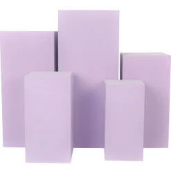 Spandex Covers for Square Metal Pillar Pedestal Stands 5 pcs/set - Lavender