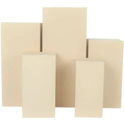 Spandex Covers for Square Metal Pillar Pedestal Stands 5 pcs/set - Champagne