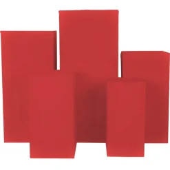 Spandex Covers for Square Metal Pillar Pedestal Stands 5 pcs/set - Red