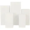 Spandex Covers for Square Metal Pillar Pedestal Stands 5 pcs/set - Ivory