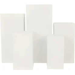 Spandex Covers for Square Metal Pillar Pedestal Stands 5 pcs/set - Ivory