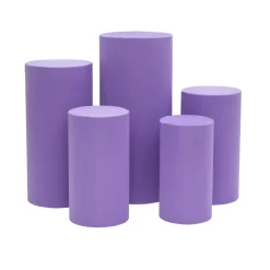 Spandex Pillar Covers for Metal Cylinder Pedestal Stands 5 pcs/set