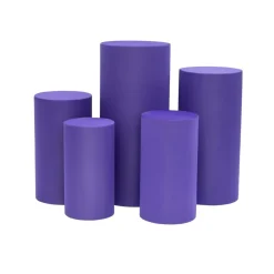 Spandex Pillar Covers for Metal Cylinder Pedestal Stands 5 pcs/set