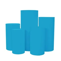 Spandex Pillar Covers for Metal Cylinder Pedestal Stands 5 pcs/set