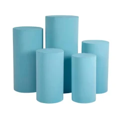 Spandex Pillar Covers for Metal Cylinder Pedestal Stands 5 pcs/set