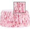 Spiral Taffeta & Organza Table Skirt - 17 Feet x 30 Inches High - Pink