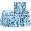 Spiral Taffeta & Organza Table Skirt - 14 Feet x 30 Inches High - Baby Blue