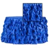 Spiral Taffeta & Organza Table Skirt - 14 Feet x 30 Inches High - Royal Blue