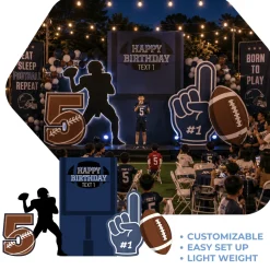 Sports - American Football Foam Core Birthday Backdrop Kit by PopScene™