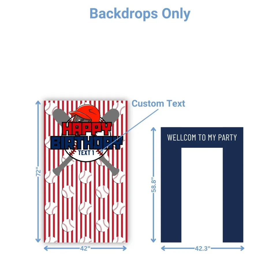 Sports - Baseball Foam Core Birthday Backdrop Kit by PopScene™