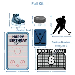 Sports - Hockey Foam Core Birthday Backdrop Kit by PopScene™