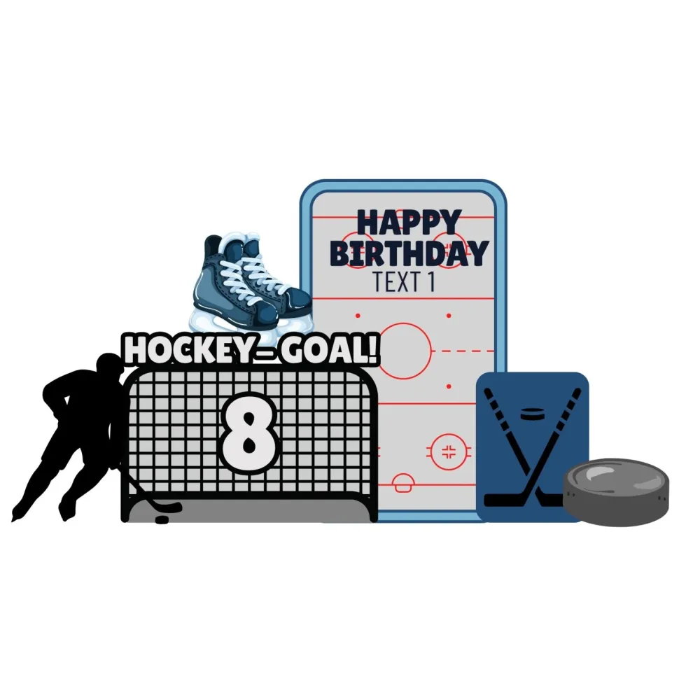 Sports - Hockey Foam Core Birthday Backdrop Kit by PopScene™