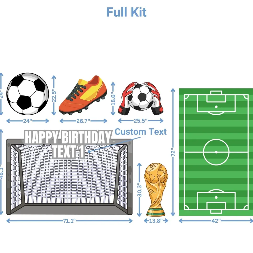 Sports - Soccer 1 Foam Core Birthday Backdrop Kit by PopScene™