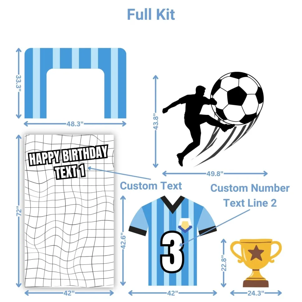 Sports - Soccer 2 Foam Core Birthday Backdrop Kit by PopScene™