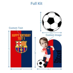 Sports - Soccer 3 Foam Core Birthday Backdrop Kit by PopScene™
