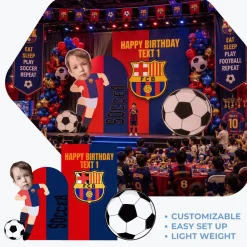 Sports - Soccer 3 Foam Core Birthday Backdrop Kit by PopScene™