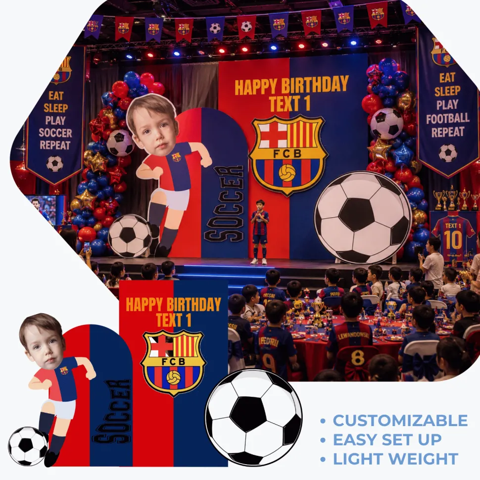 Sports - Soccer 3 Foam Core Birthday Backdrop Kit by PopScene™