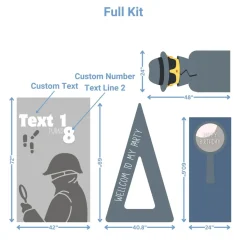 Spy Mission Foam Core Birthday Backdrop Kit by PopScene™