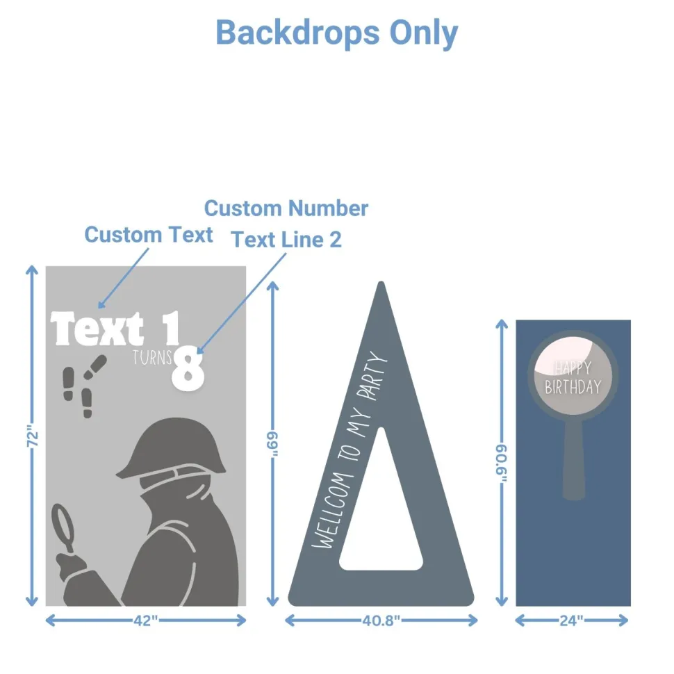 Spy Mission Foam Core Birthday Backdrop Kit by PopScene™