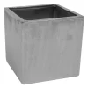 Square Ceramic Vase 6" - Silver