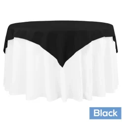 54" Square 200 GSM Polyester Tablecloth / Overlay - Black