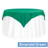 54" Square 200 GSM Polyester Tablecloth / Overlay - Emerald Green