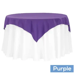 54" Square 200 GSM Polyester Tablecloth / Overlay - Purple