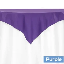 54" Square 200 GSM Polyester Tablecloth / Overlay - Purple