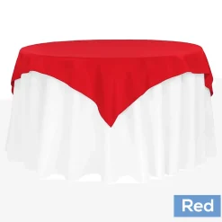 54" Square 200 GSM Polyester Tablecloth / Overlay - Red