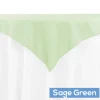 54" Square 200 GSM Polyester Tablecloth / Overlay - Sage Green