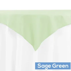 54" Square 200 GSM Polyester Tablecloth / Overlay - Sage Green