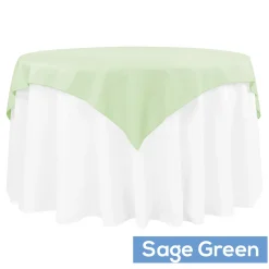 54" Square 200 GSM Polyester Tablecloth / Overlay - Sage Green