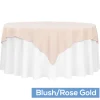 72" Square 200 GSM Polyester Tablecloth / Overlay - Blush/Rose Gold