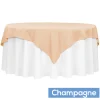 72" Square 200 GSM Polyester Tablecloth / Overlay - Champagne
