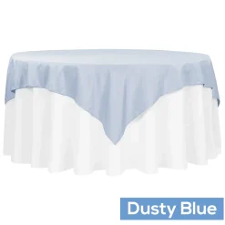 72" Square 200 GSM Polyester Tablecloth / Overlay - Dusty Blue