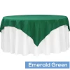72" Square 200 GSM Polyester Tablecloth / Overlay - Emerald Green