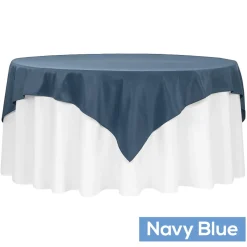 72" Square 200 GSM Polyester Tablecloth / Overlay - Navy Blue