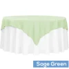 72" Square 200 GSM Polyester Tablecloth / Overlay - Sage Green