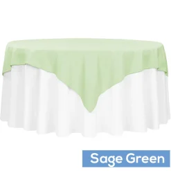 72" Square 200 GSM Polyester Tablecloth / Overlay - Sage Green