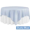 90" Square 200 GSM Polyester Tablecloth / Overlay - Dusty Blue