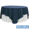 90" Square 200 GSM Polyester Tablecloth / Overlay - Navy Blue
