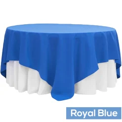 90" Square 200 GSM Polyester Tablecloth / Overlay - Royal Blue