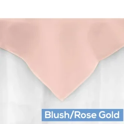 54" Square 200 GSM Polyester Tablecloth / Overlay - Blush/Rose Gold