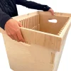 Stackable Wood Charger Plate Crate for Easy Transport & Storage - Holds 16 Plates!