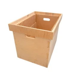 Stackable Wood Charger Plate Crate for Easy Transport & Storage - Holds 16 Plates!