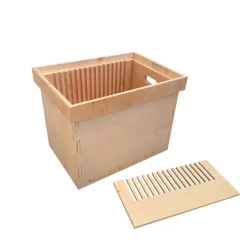 Stackable Wood Charger Plate Crate for Easy Transport & Storage - Holds 16 Plates!