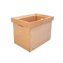 Stackable Wood Charger Plate Crate for Easy Transport & Storage - Holds 16 Plates!