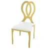 Stainless Steel Modern Double Loop Emma Dining Event Chair - Gold